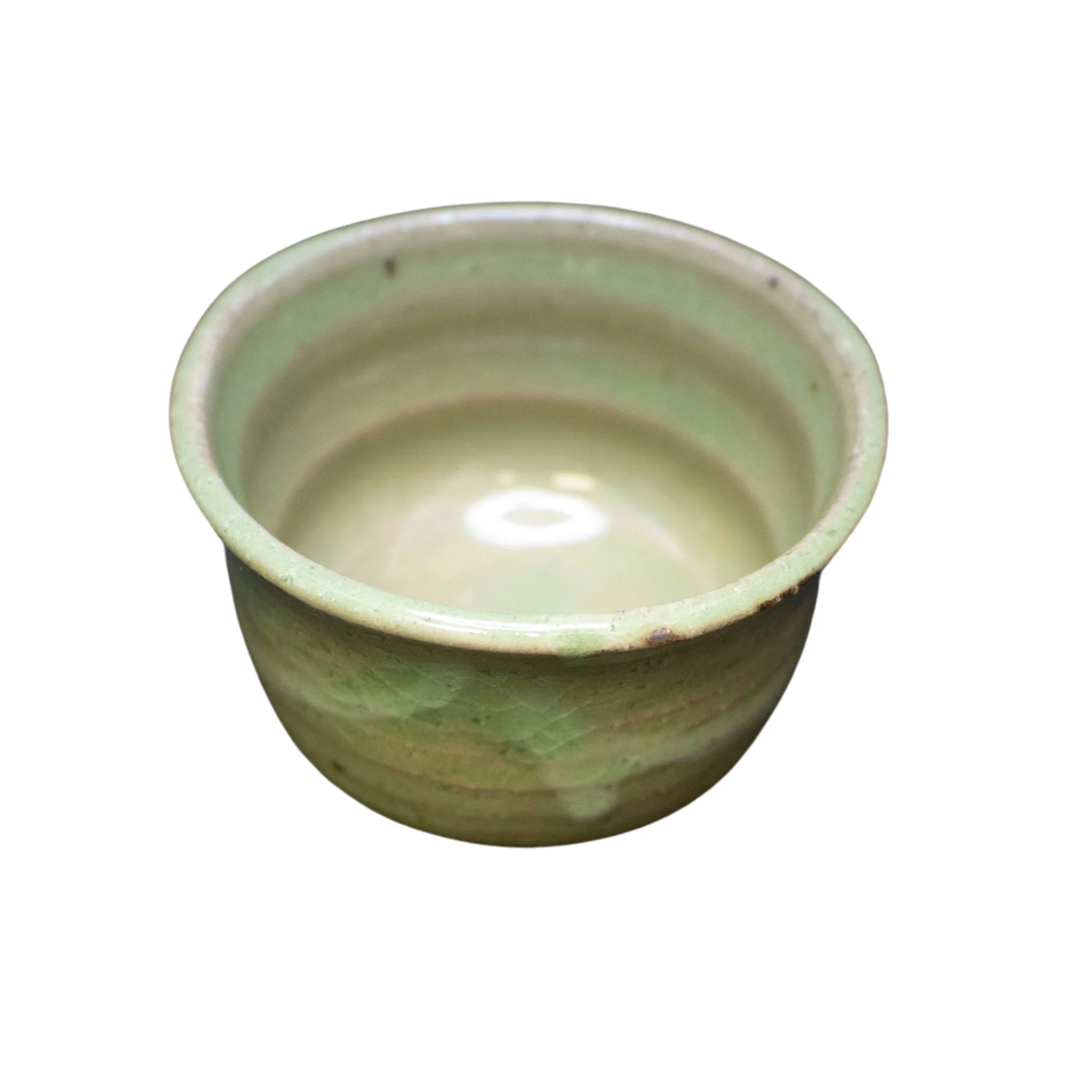 Hakeme Green Teacup (Yunomi) - Image 2